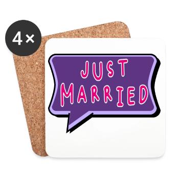 VALENTINE'S DAY. Bachelorette party. I LOVE YOU. I LOVE YOU. LOVE - Coasters (set of 4) - white - Front