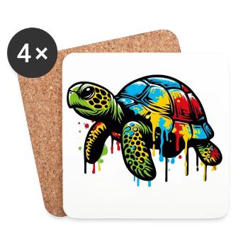 Turtle - Coasters (set of 4) - white - Front
