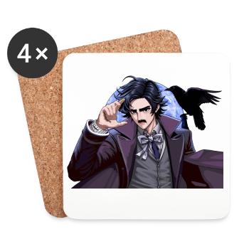 Magicien nocturne au clair de lune - Dessous de verre (lot de 4) - blanc - Devant
