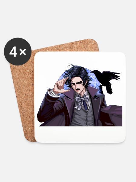 Night magician in the moonlight - Coasters (set of 4) - white