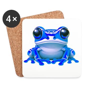 Frosch - Untersetzer (4er-Set) - Weiß - Vorne