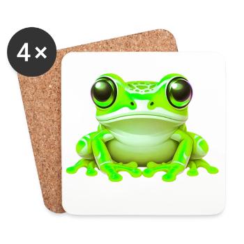 Frog - Coasters (set of 4) - white - Front