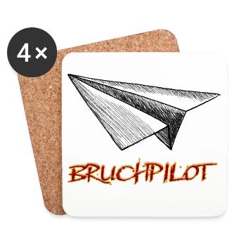 Bruchpilot - Untersetzer (4er-Set) - Weiß - Vorne