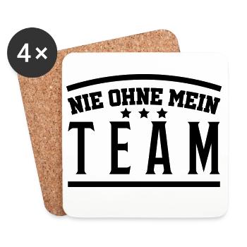 mein_team - Dessous de verre (lot de 4) - blanc - Devant