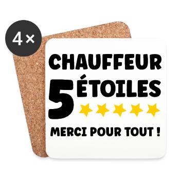 Thank you driver - Coasters (set of 4) - white - Front