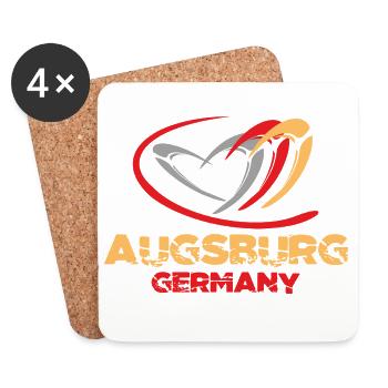 Germany - Augsburg - Untersetzer (4er-Set) - Weiß - Vorne