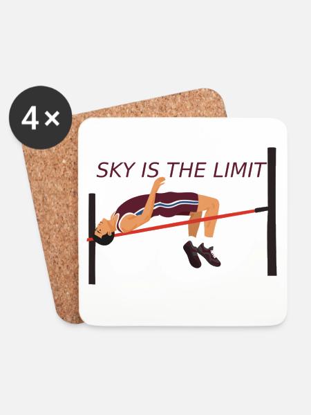 High Jump - Sky is the Limit - Coasters (set of 4) - white