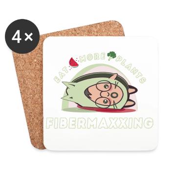 Fibermaxxing - Coasters (set of 4) - white - Front