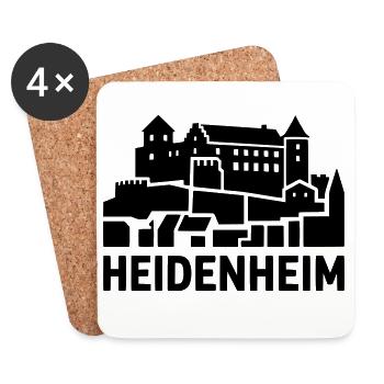 Heidenheim - Untersetzer (4er-Set) - Weiß - Vorne
