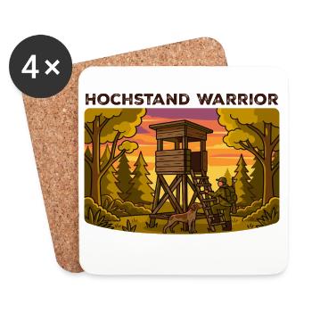 Hunter in high standing - Coasters (set of 4) - white - Front