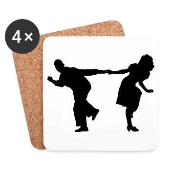 Dancers2 - Coasters (set of 4) - white - Front