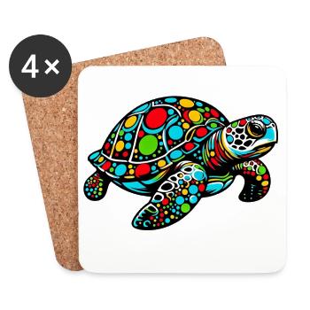 Turtle - Coasters (set of 4) - white - Front