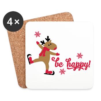Funny Christmas - Coasters (set of 4) - white - Front