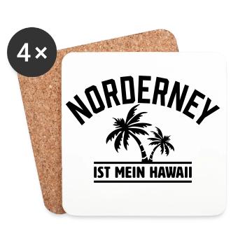 Norderney ist mein Hawaii - Untersetzer (4er-Set) - Weiß - Vorne