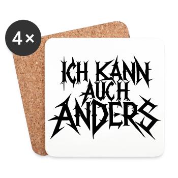ich kann auch anders metal art - Untersetzer (4er-Set) - Weiß - Vorne