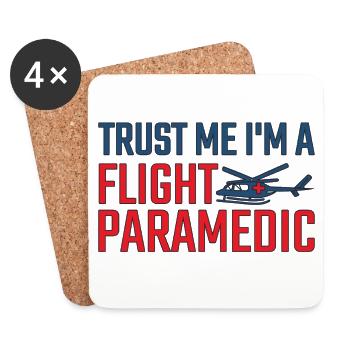 Vol Paramédic Trust me Air Rescue - Dessous de verre (lot de 4) - blanc - Devant