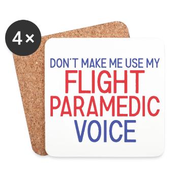 Flight Paramedic Voice Luftrettung - Untersetzer (4er-Set) - Weiß - Vorne