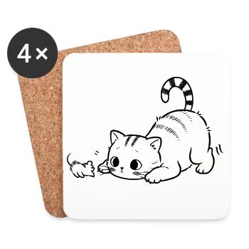 Pounce Mode Activated - Untersetzer (4er-Set) - Weiß - Vorne