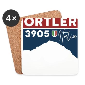 Ortler Mountain South Tyrol Ascent Hike Ski Tour - Coasters (set of 4) - white - Front