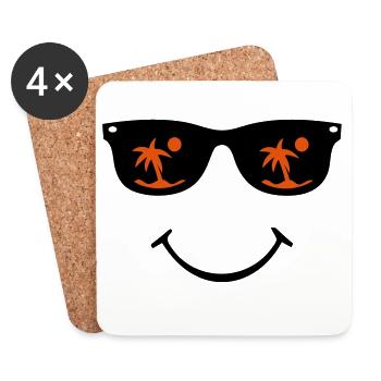 Lunettes de soleil - Dessous de verre (lot de 4) - blanc - Devant