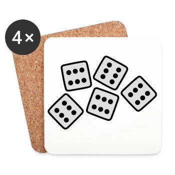 Dice - 30 ans Anniversaire - Dessous de verre (lot de 4) - blanc - Devant