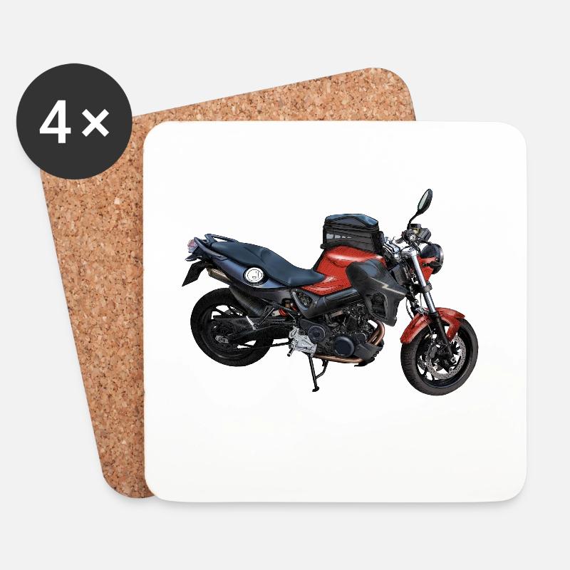 Motorrad - Untersetzer (4er-Set) - Weiß