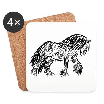 Horse - Coasters (set of 4) - white - Front