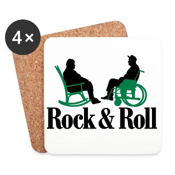 Rock n Roll 2clr New - Dessous de verre (lot de 4) - blanc - Devant