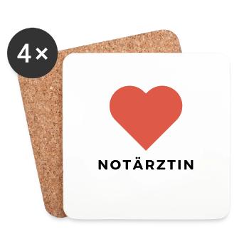 Wir lieben Notärztinnen! - Untersetzer (4er-Set) - Weiß - Vorne