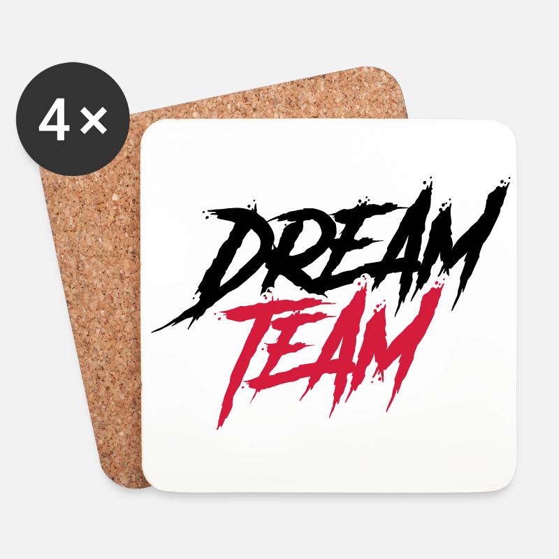 dream team - Untersetzer (4er-Set) - Weiß