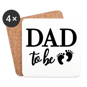 DAD TO BE Zukünftiger Papa Vater - Dessous de verre (lot de 4) - blanc - Devant