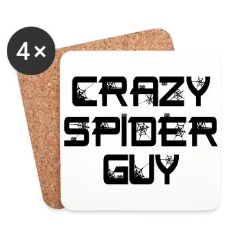 Funny Crazy Spider Guy Pet Spider Owner - Coasters (set of 4) - white - Front