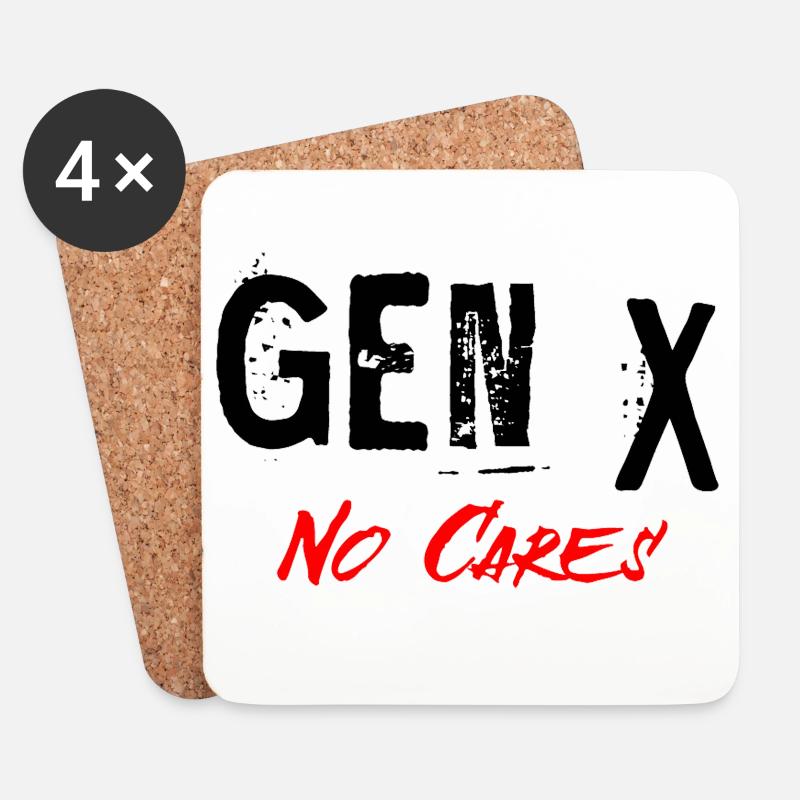 Génération X - Dessous de verre (lot de 4) - blanc