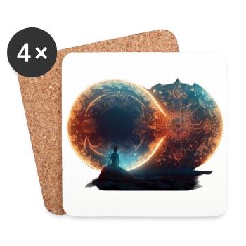 Portal2portal - Coasters (set of 4) - white - Front