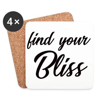 Find Your Bliss - cooles Glückseligkeit Design - Untersetzer (4er-Set) - Weiß - Vorne