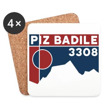 Piz Badile Normal Path Mountain Guide North Face Climbing - Coasters (set of 4) - white - Front