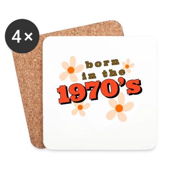 born in the 1970 - Untersetzer (4er-Set) - Weiß - Vorne