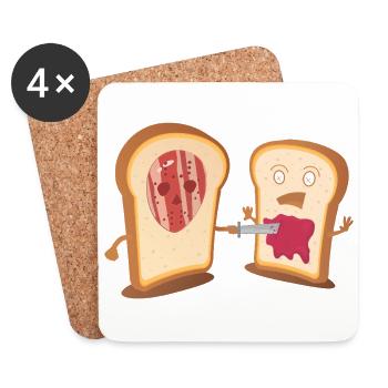Toast Killer - Untersetzer (4er-Set) - Weiß - Vorne