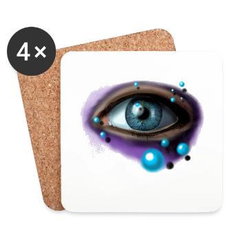 Eye in the lavender glow - Coasters (set of 4) - white - Front