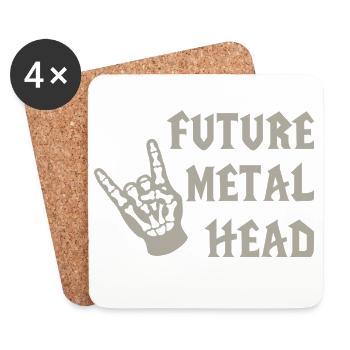 Future Metal Head Child Metal Music - Coasters (set of 4) - white - Front