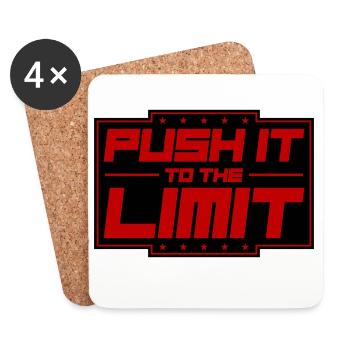 Push It To The Limit - Coasters (set of 4) - white - Front