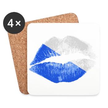 Kiss (Zurich / Zurich) - Coasters (set of 4) - white - Front