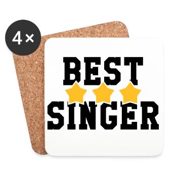 Best Singer - Coasters (set of 4) - white - Front