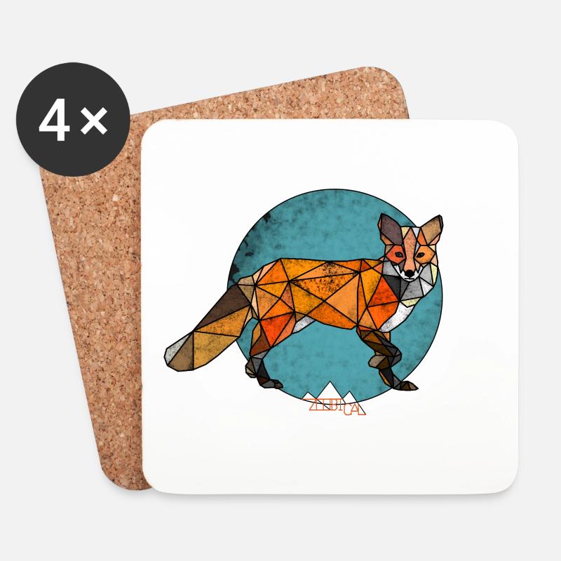 fox - Untersetzer (4er-Set) - Weiß