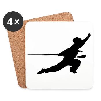 taichi qiong kung fu - Coasters (set of 4) - white - Front