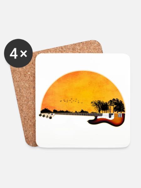nature guitar - Coasters (set of 4) - white