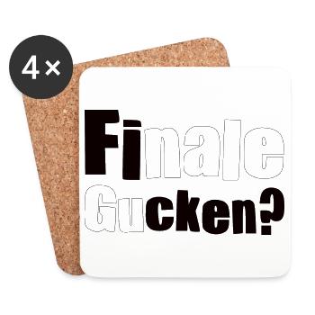 Ficken - Untersetzer (4er-Set) - Weiß - Vorne