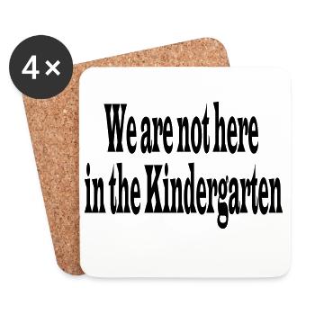 Kindergarten - Untersetzer (4er-Set) - Weiß - Vorne