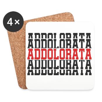 T Shirt Addolorata T-Shirt empilé idée cadeau - Dessous de verre (lot de 4) - blanc - Devant