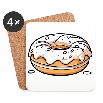 Doughnut - Coasters (set of 4) - white - Front